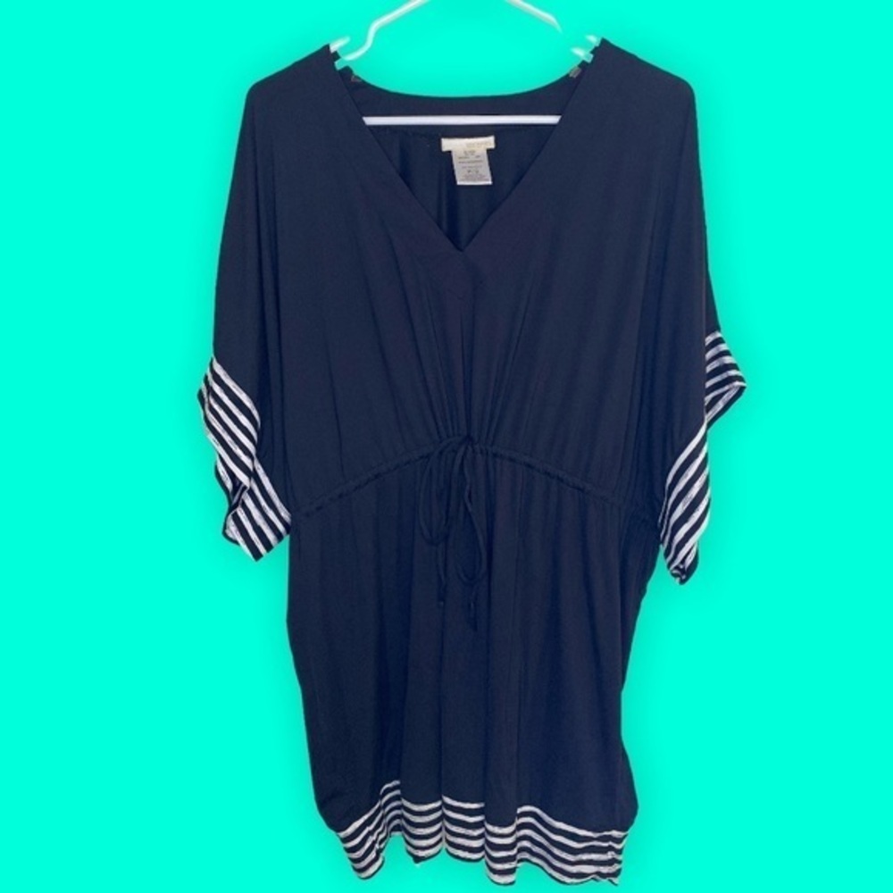 Michael Michael Kors Black V-Neck Short Sleeve Dress Size Small‎